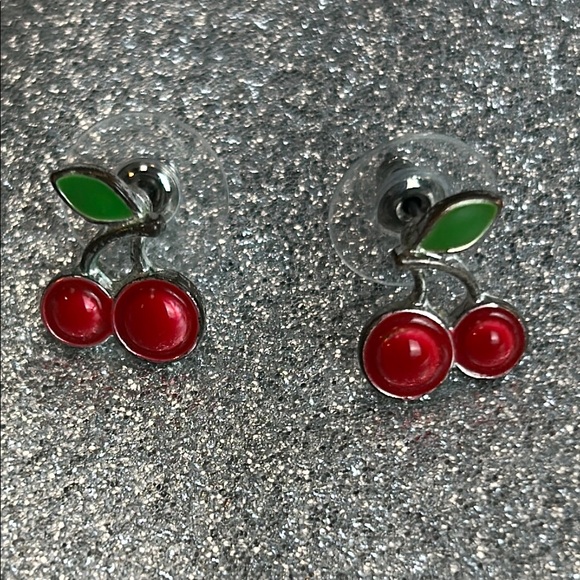 Cherry‎ Stud Earrings - Picture 1 of 9